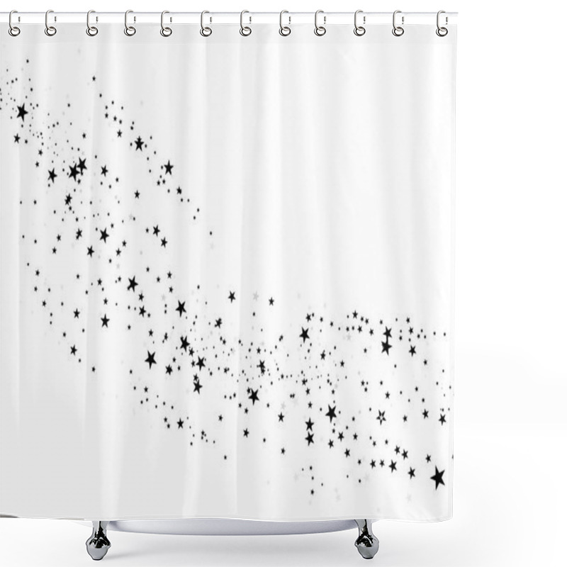 Personality  Stars On A White Background Shower Curtains