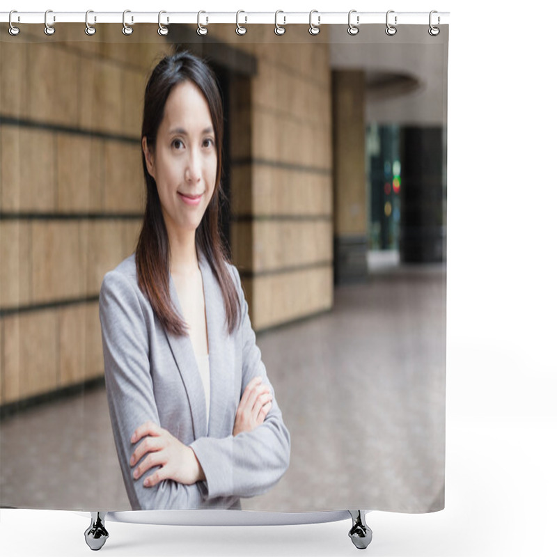 Personality  Young Asian Businesswoman In Business Suit Shower Curtains