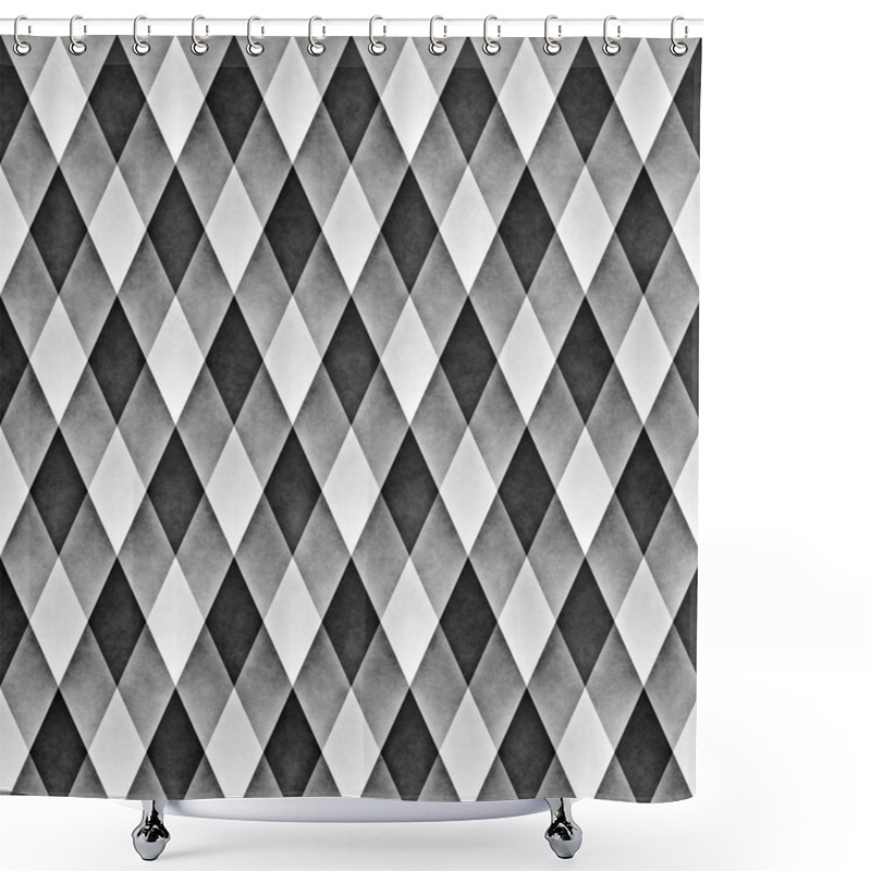 Personality  Seamles Gradient Rhombus Grid Pattern. Abstract Geometric Background Design Shower Curtains