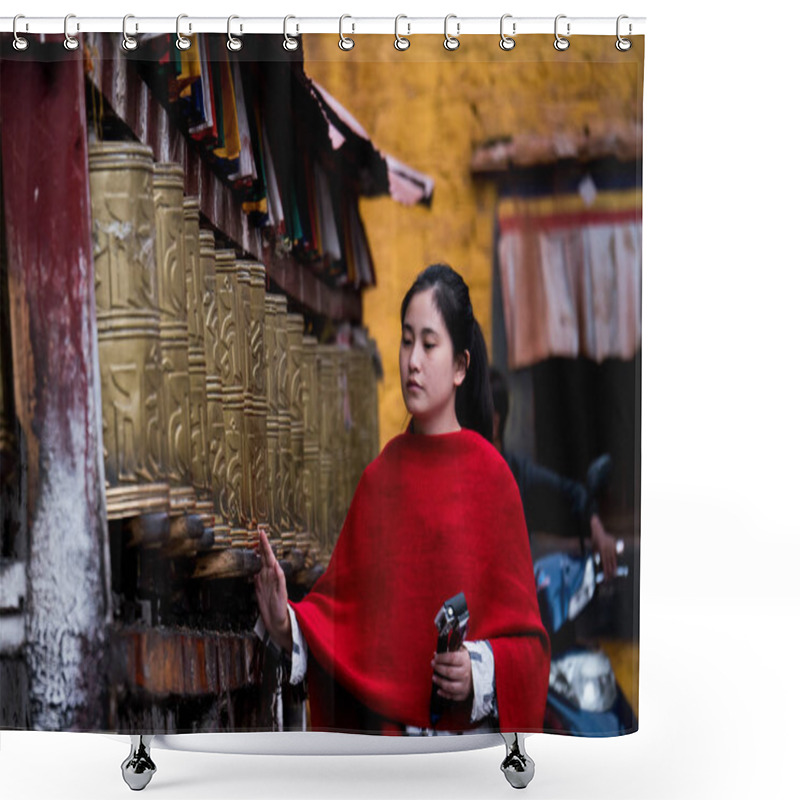 Personality  Jokhang Temple Tibetan Buddhism Lhasa Tibet Shower Curtains