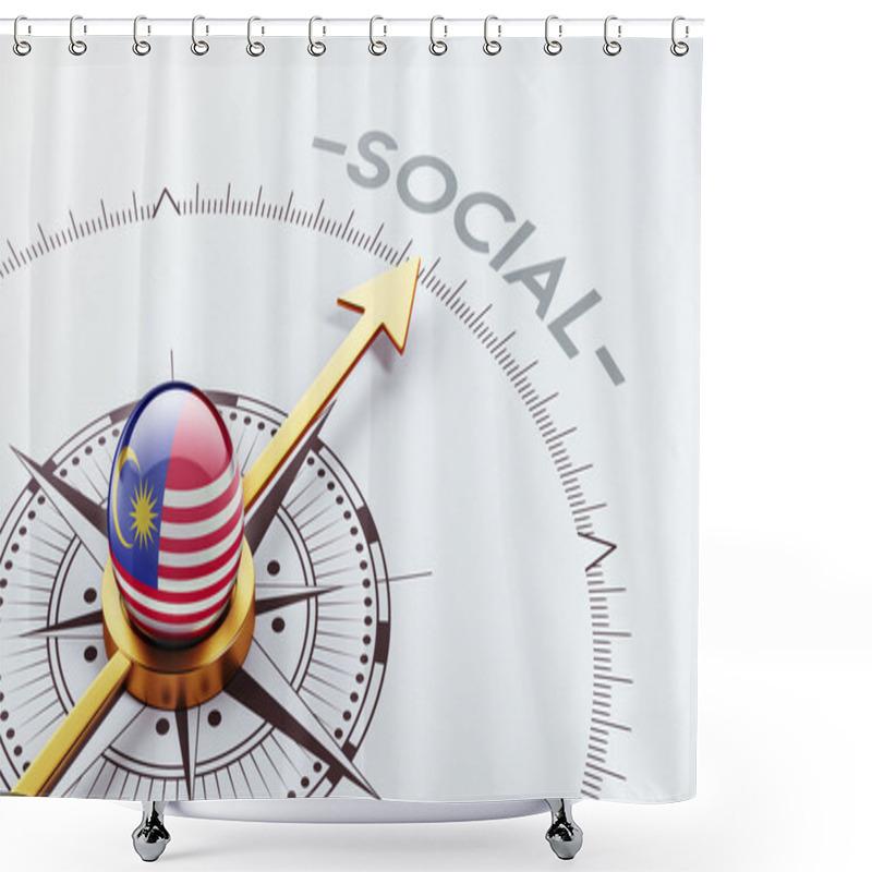 Personality  Malaysia Social Concept Shower Curtains