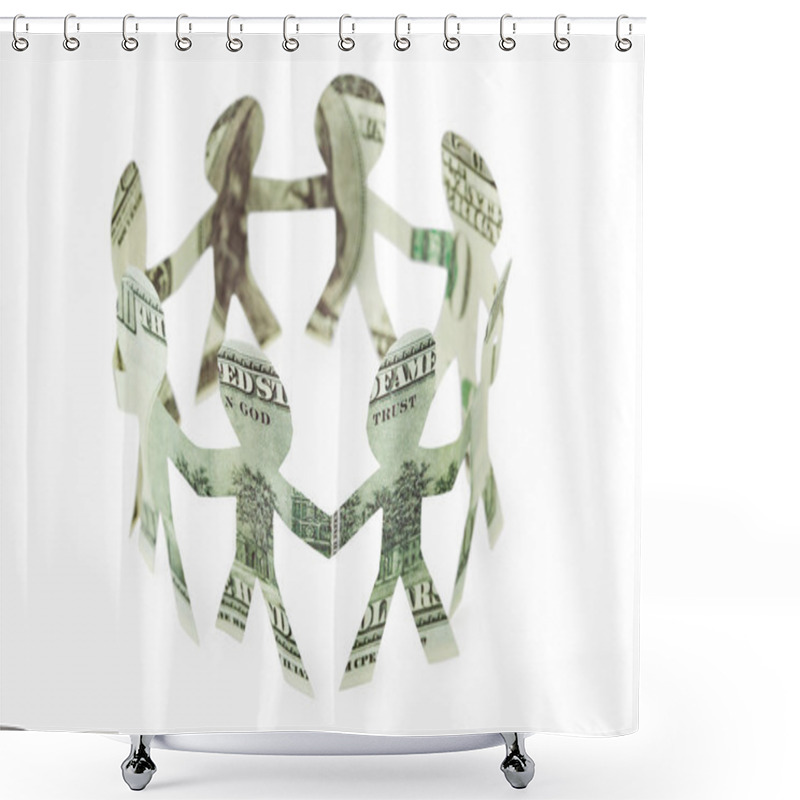 Personality  Dollars Little Cutouts Dance In Ring Shower Curtains