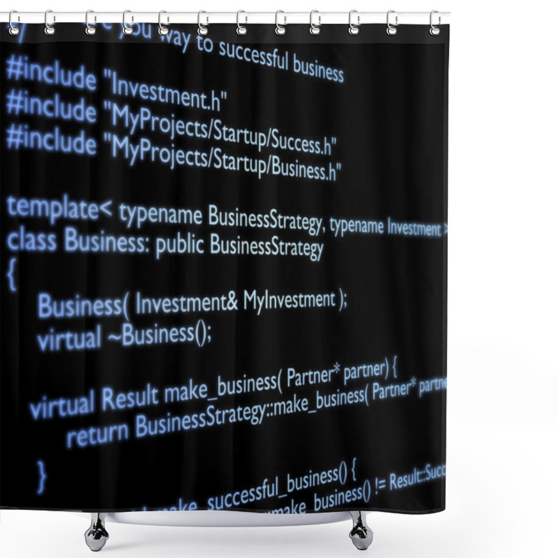 Personality  C++ Code Shower Curtains