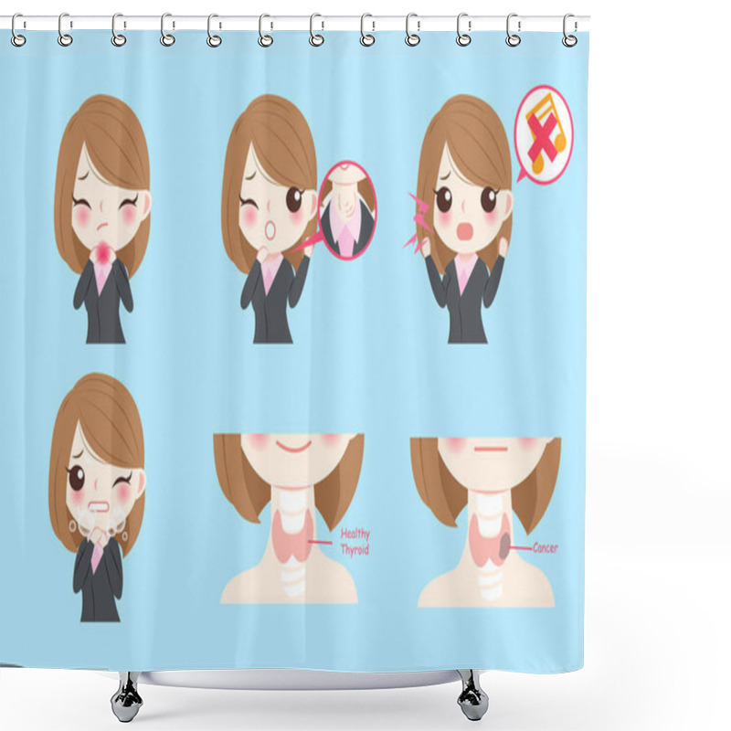 Personality  Businesswoman With Thyroid Cancer Shower Curtains