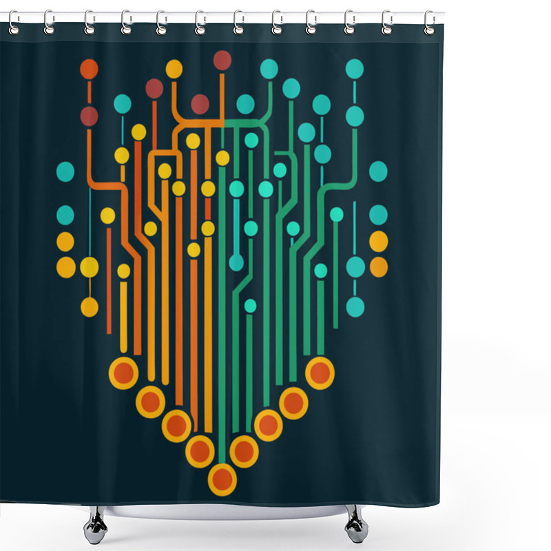 Personality  A Mesmerizing Display Of Binary Code Streams Forming Abstract Patterns, Symbolizing Data Flow, Digital Connectivity, And The Essence Of Modern Computing. Perfect For Tech-themed Projects And Futuristic Designs. Shower Curtains