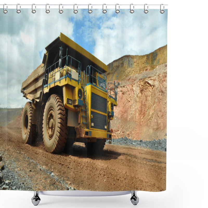 Personality  The Dump Truck Transports Ore In The Quarry Shower Curtains