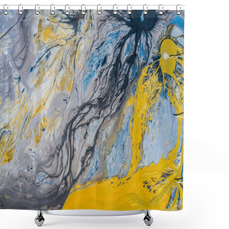 Personality  Aerial View Of Surrealistic Industrial Place. Human Impact On Th Shower Curtains