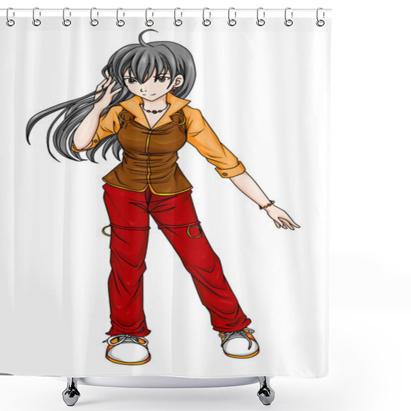 Personality  Anime Girl Shower Curtains