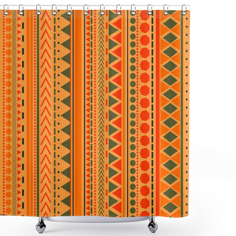 Personality  Seamless Vector Tribal Texture Pattern Shower Curtains