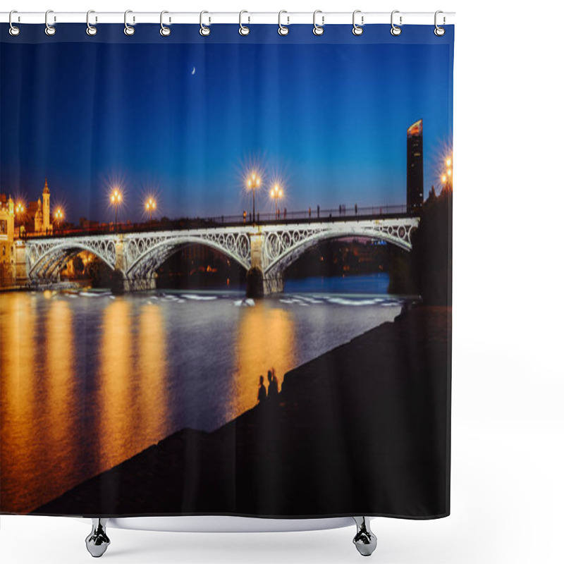 Personality  Puente De Triana Or Triana Bridge In Seville, Spain Shower Curtains