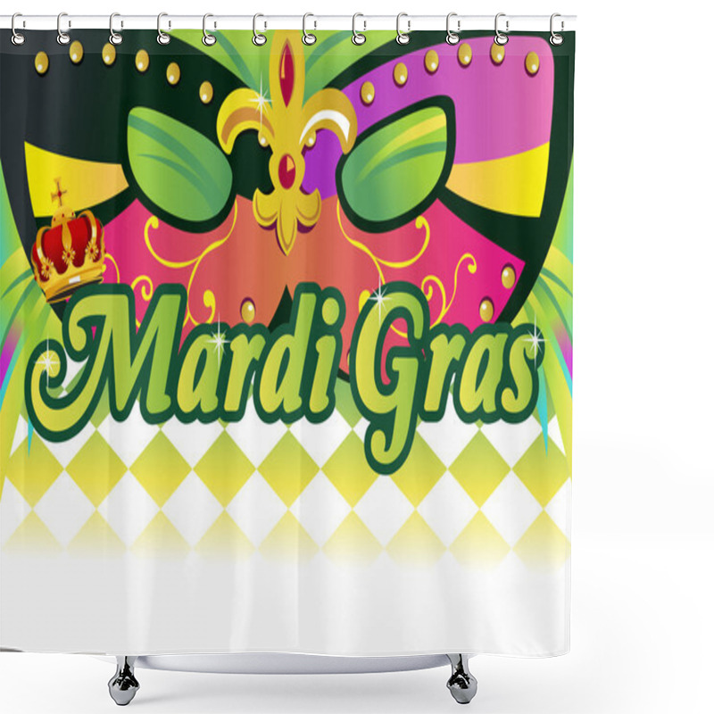 Personality  Mardi Gras Background Shower Curtains