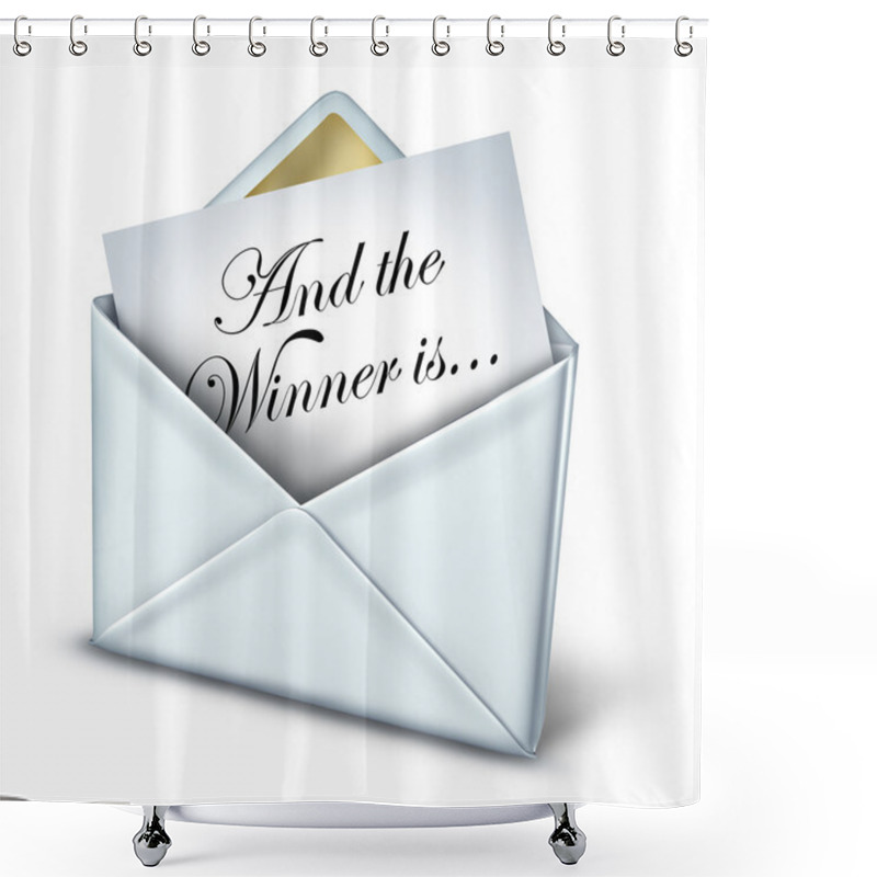 Personality  Award Winner Envelope Shower Curtains