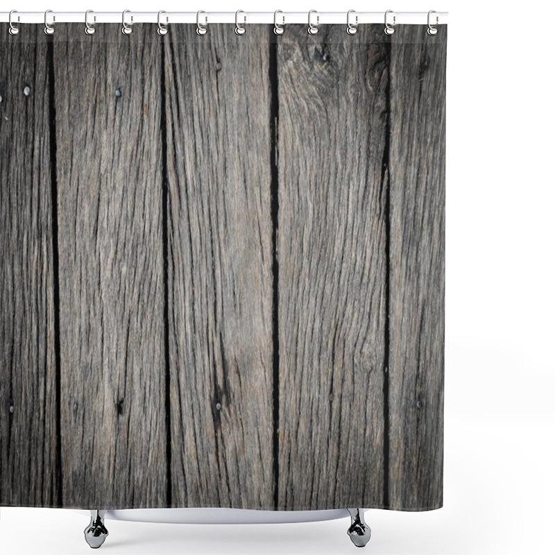 Personality  Old  Grey Wooden Texture For Background Or Mockup.  Shower Curtains