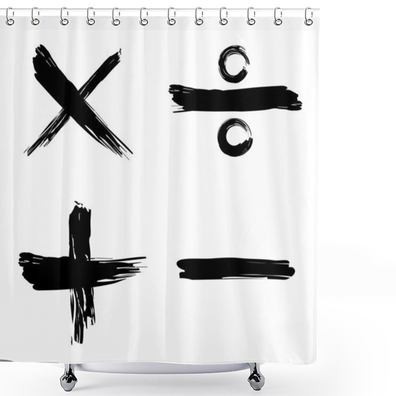 Personality  Tick, Cross, Positive, Negative Web Icon Shower Curtains