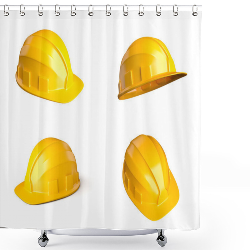 Personality  Four Helmets Shower Curtains