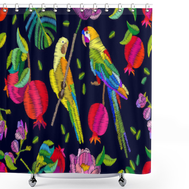 Personality  Summer Pomegranate Garden. Shower Curtains