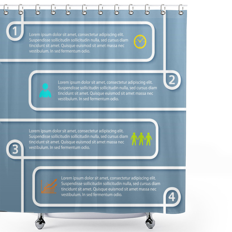 Personality  Loop-vector-template-option-plan-booklet-management Shower Curtains