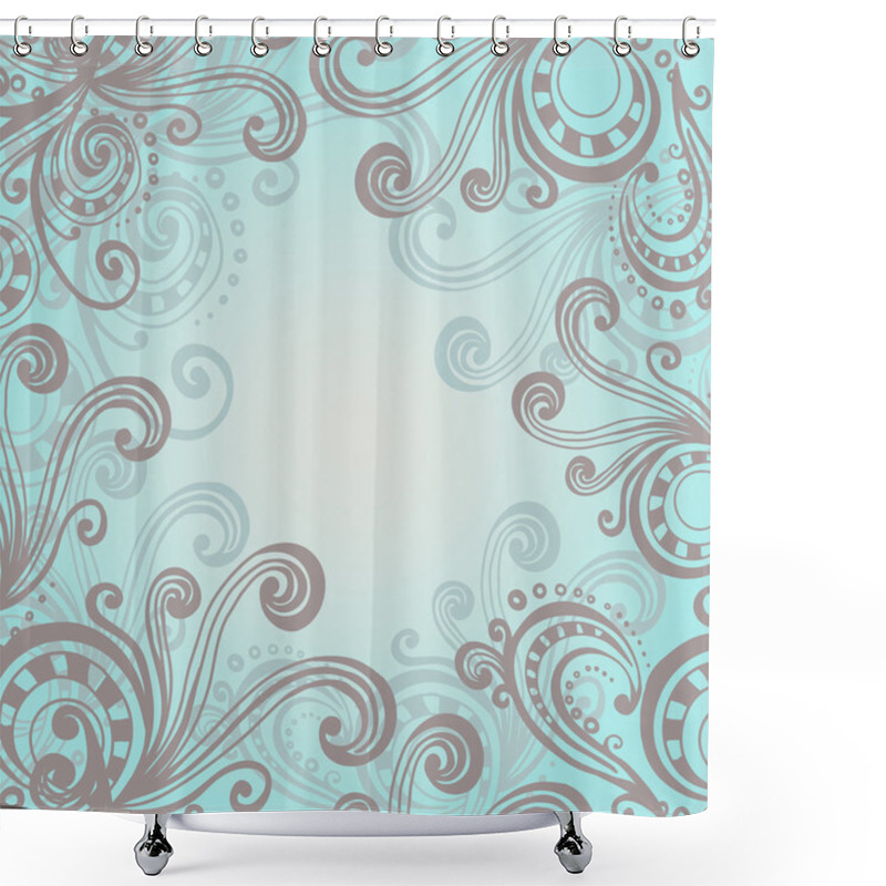 Personality  Fantasy Flourish Frame Shower Curtains