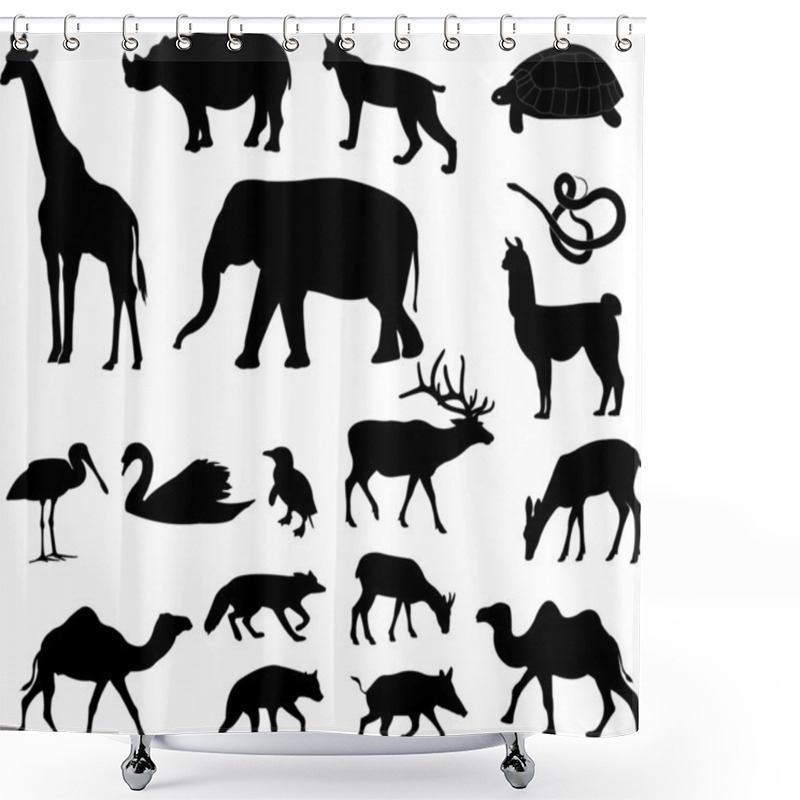 Personality  Animals Silhouettes Shower Curtains