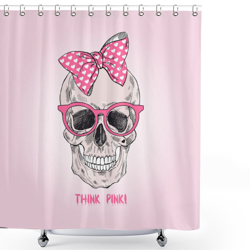 Personality  Glamour Girly Scull Shower Curtains