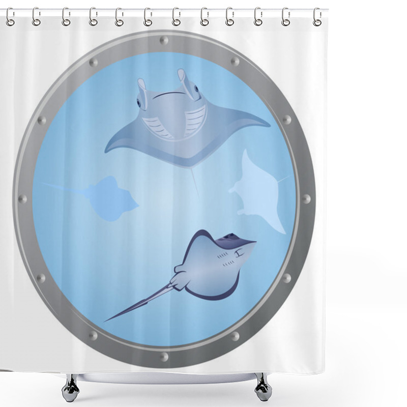 Personality  Porthole Shower Curtains