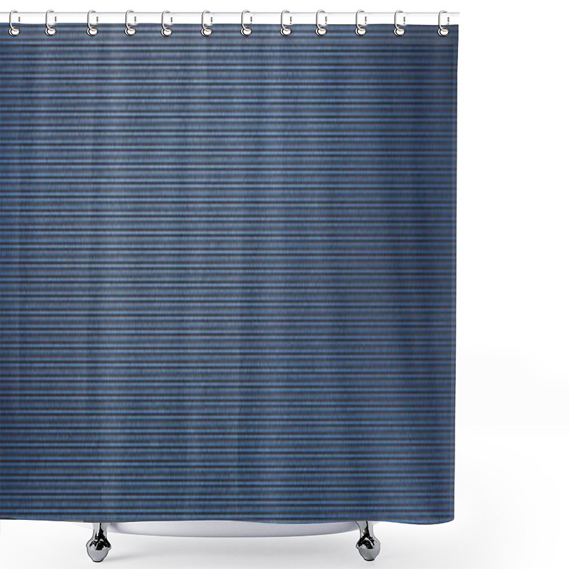 Personality  Top View Of Striped Empty Blue Paper Texture, Panoramic Shot Shower Curtains