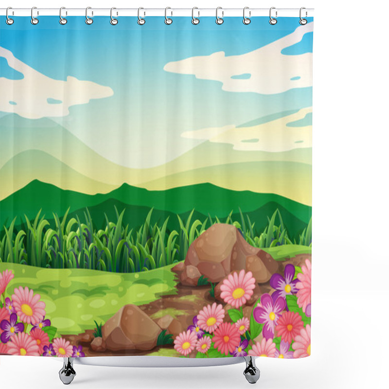 Personality  A Beautiful Scenery Shower Curtains