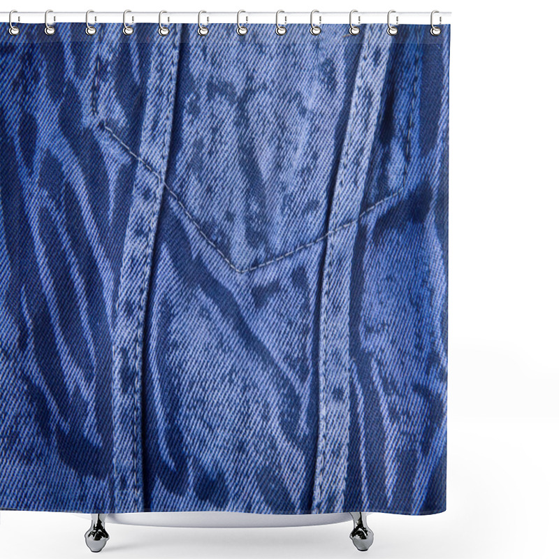 Personality  Dark Blue Spotted Jean Shower Curtains