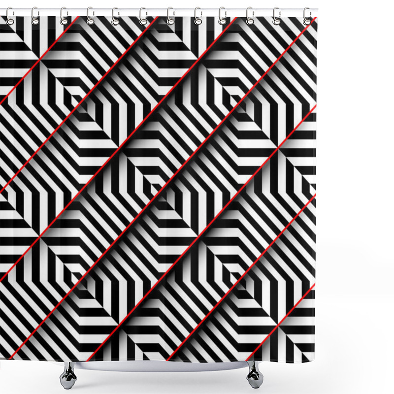 Personality  Abstract Diagonal Background Shower Curtains