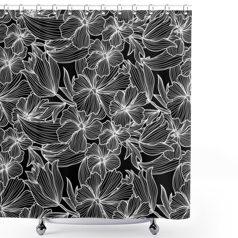 Personality  Floral Seamless Pattern Shower Curtains