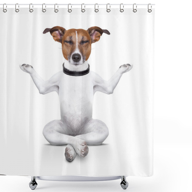 Personality  Yoga Dog Shower Curtains