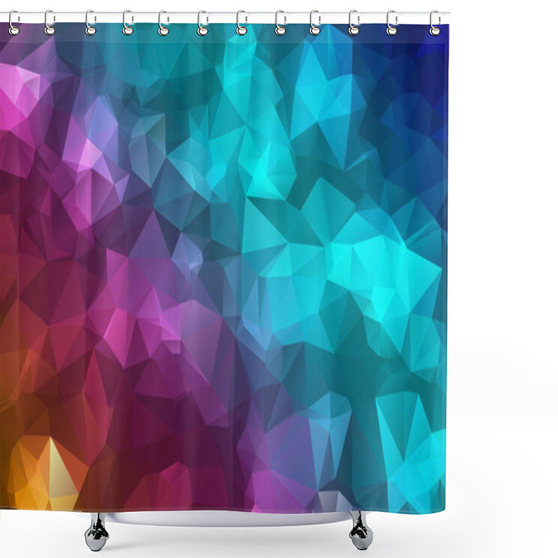 Personality  Vector Polygon Abstract Modern Polygonal Geometric Triangle Background. Shower Curtains