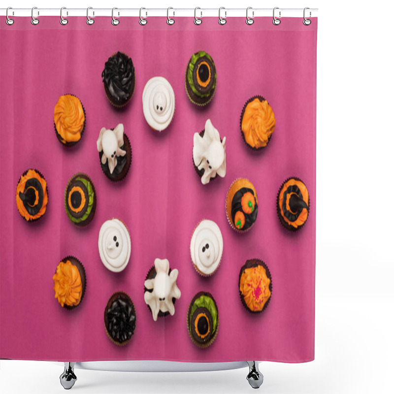 Personality  Spooky Halloween Cupcakes Shower Curtains