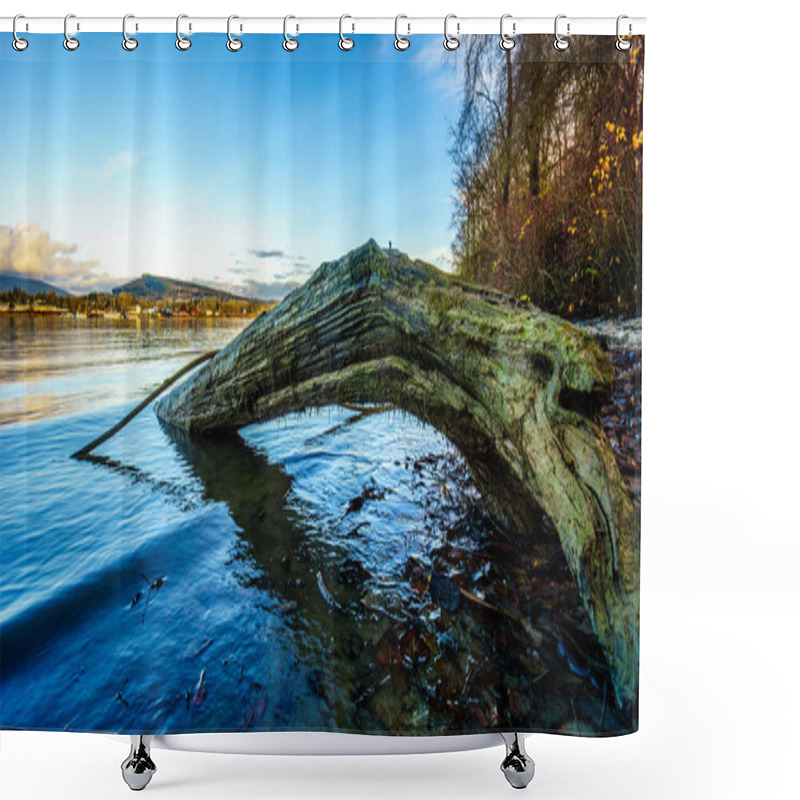 Personality  Artistic View Of The Bedford Channel Off The Fraser River Near Fort Langley, British Columbia Shower Curtains