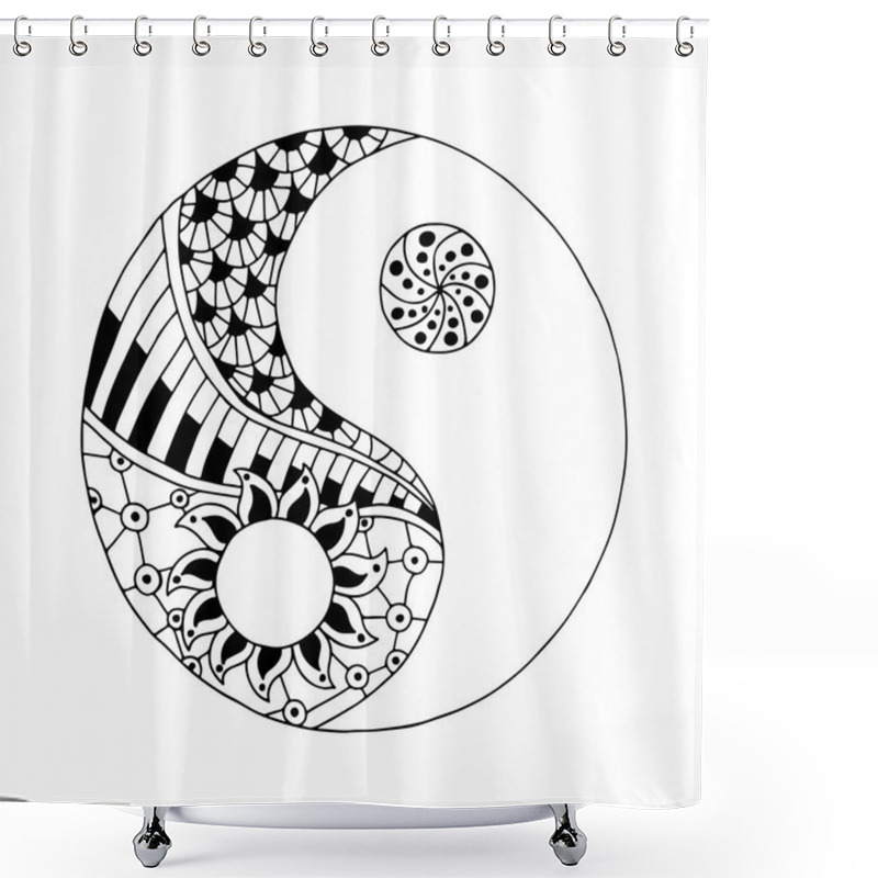 Personality  Yin And Yang Decorative Symbol Shower Curtains