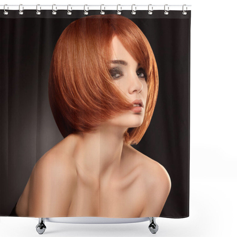 Personality  Red Hair. High Quality Image. Shower Curtains