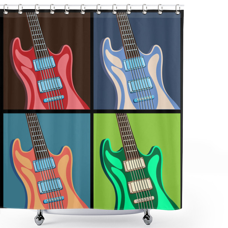 Personality   Guitars Shower Curtains