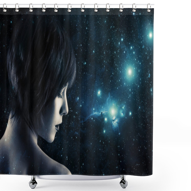 Personality  Double Exposure Shower Curtains