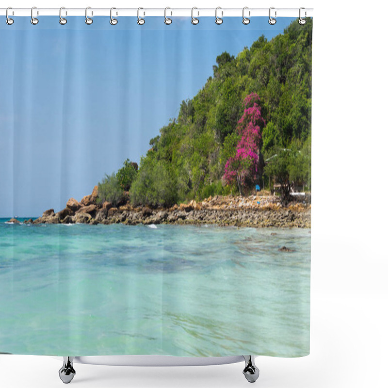 Personality  The Coast Of Ko Lan Island In The Gulf Of Thailand Near Pattaya, Thailand Shower Curtains