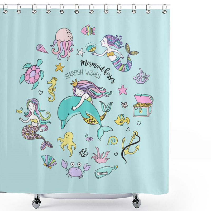 Personality  Under The Sea Elements Design Shower Curtains