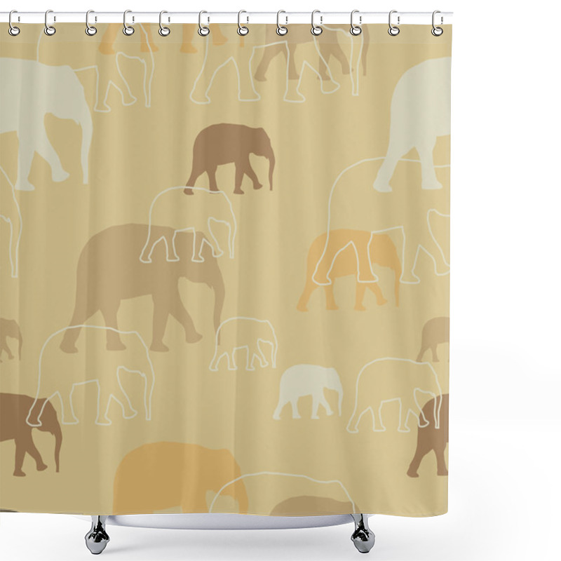 Personality  Abstract Elephant Background Shower Curtains