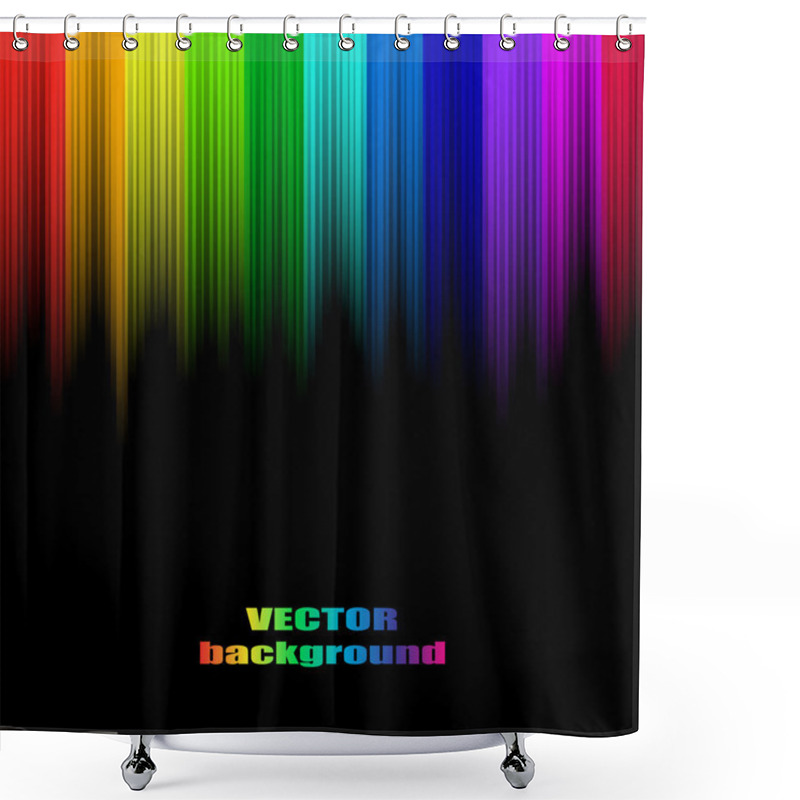 Personality  Abstract Rainbow Colours Shower Curtains