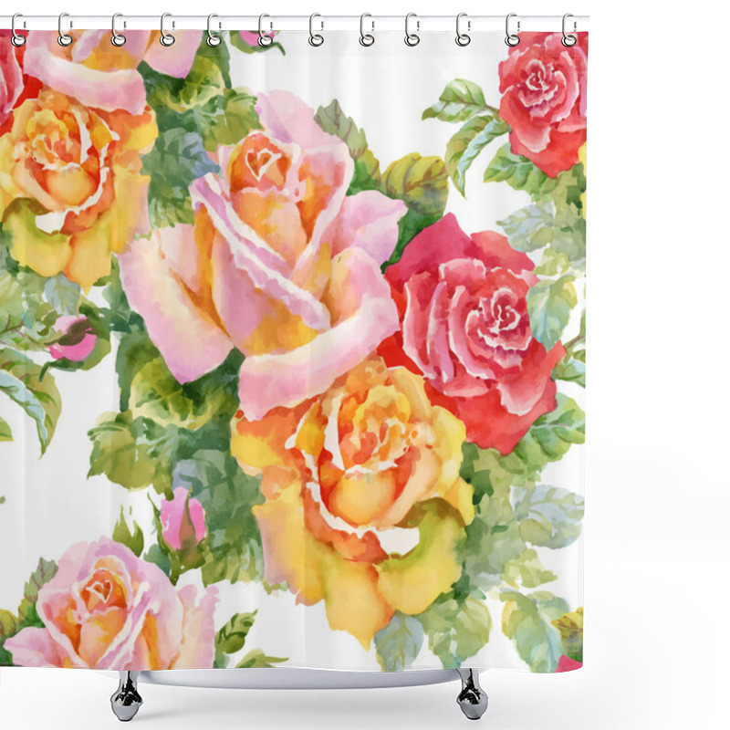 Personality  Beautiful Summer Flowers Pattern Shower Curtains