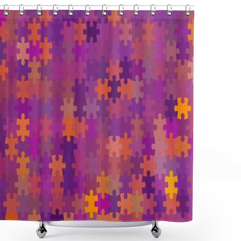 Personality  Modern Digital Abstract Jigsaw Puzzle Background. Shower Curtains