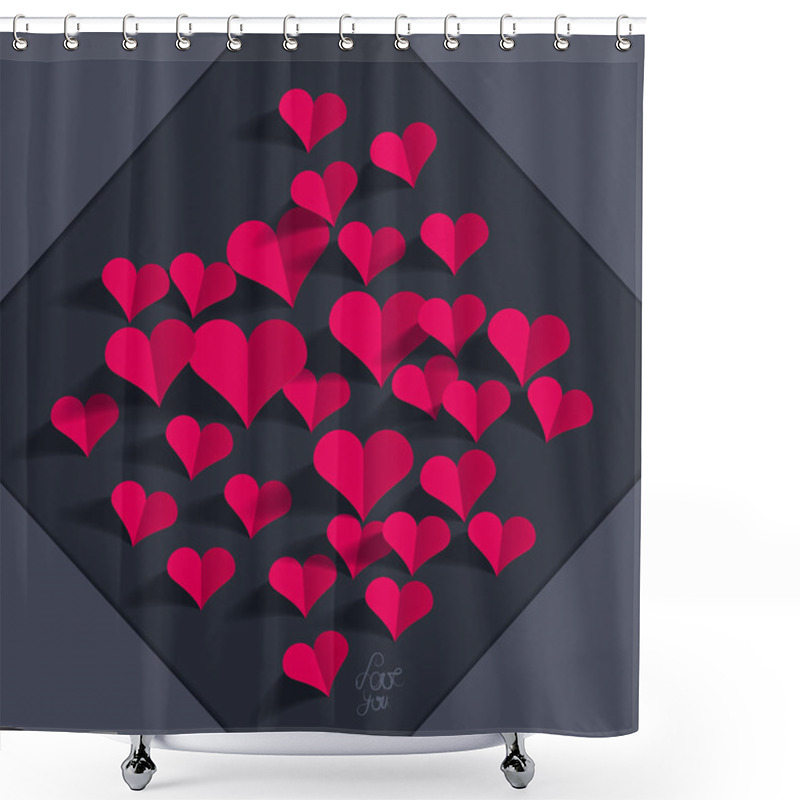 Personality  Valentines Day Greeting Card Shower Curtains