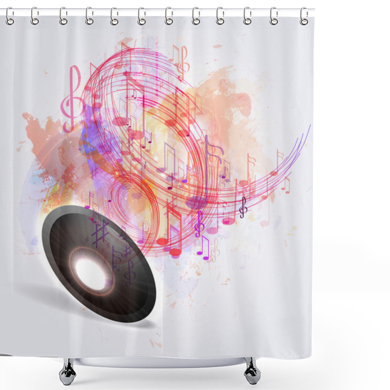 Personality  Grunge Music Background Shower Curtains