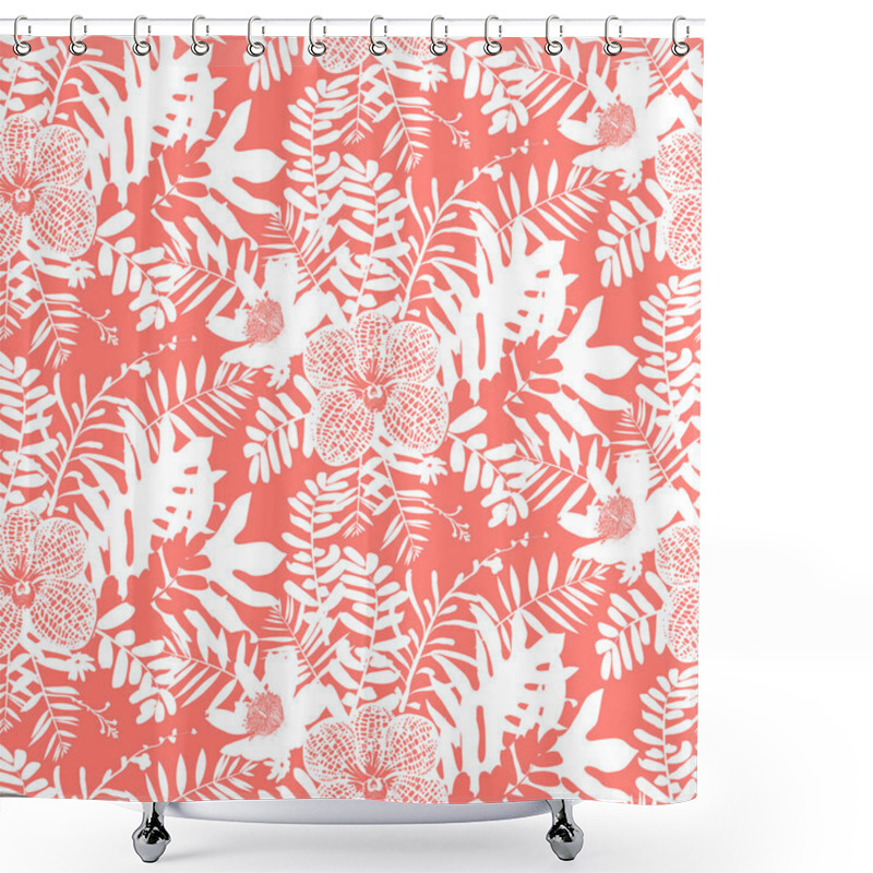 Personality  Tropical Floral Pattern Shower Curtains