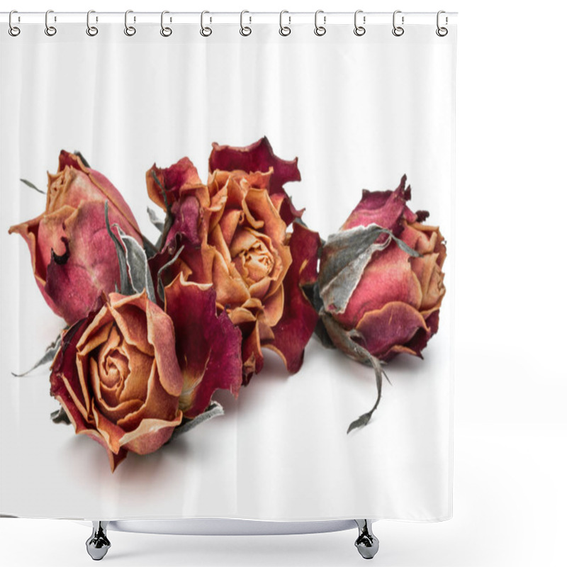 Personality  Dried Rose Flower Heads Shower Curtains