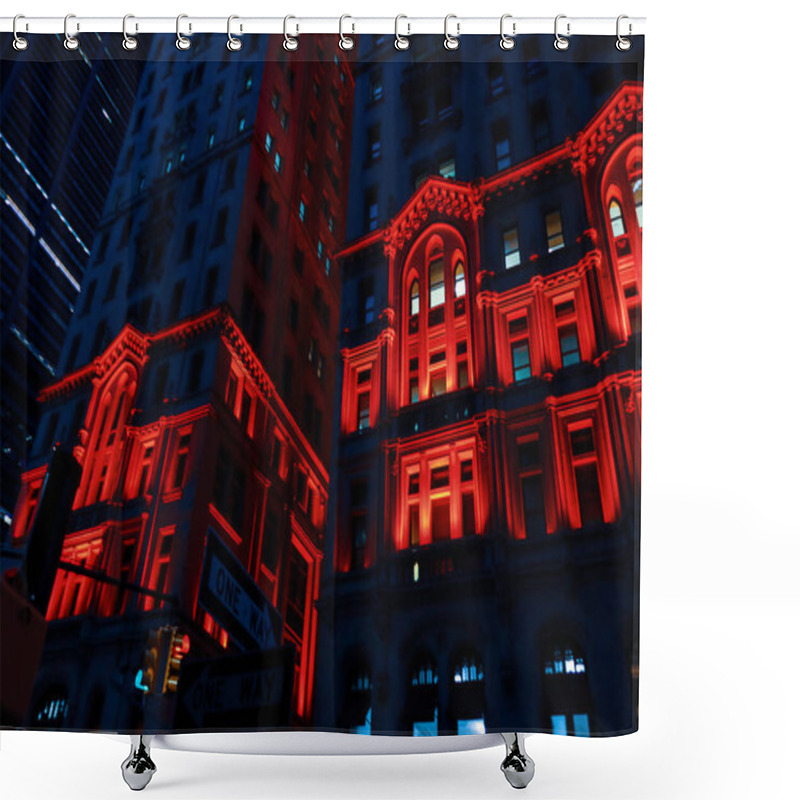 Personality  New York, USA January 2022 - Landscape Of The City And Streets Shower Curtains