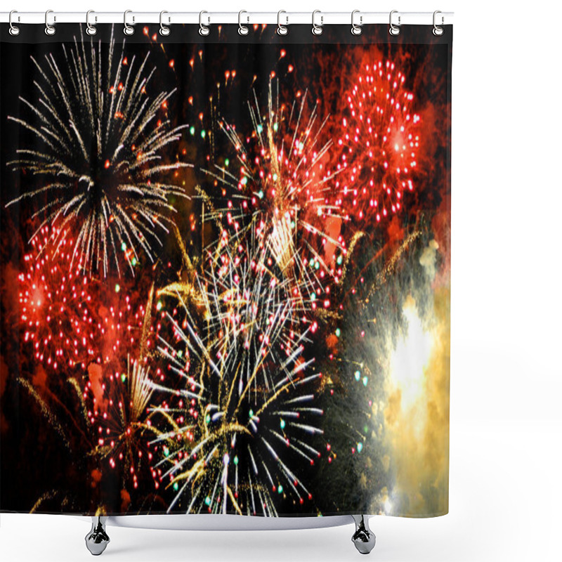 Personality  Fireworks Grand Finale Shower Curtains